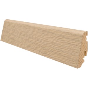 Sockelleiste Eiche Lichtweiß strukturiert 58 mm x 19 mm x Länge 2200 mm