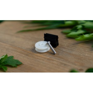 Vitavia Ersatzset für Gewächshaustüren: Türrolle, Gleiter und Schraube für Schiebetüren.