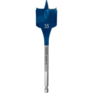 Bosch Expert Selfcut Flachfräsbohrer Ø 35 mm für Holz, blau.