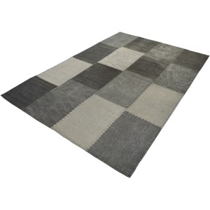 Kayoom Vintageteppich Lyrical 110, mehrfarbig grau, 200x290 cm, Patchwork-Design.