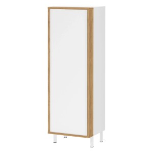 Germania Mediumschrank 5001 Weiß/Eiche 39 cm x 120 cm x 35 cm