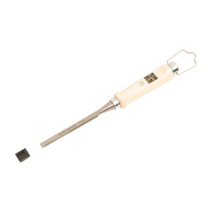 LUX Stechbeitel 10 mm mit Holzgriff und Klingenschutz für präzise Holzarbeiten.