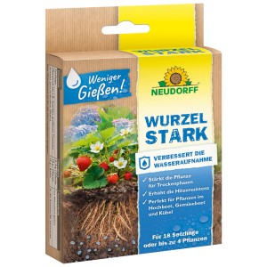 Neudorff Wurzelstark Bodenhilfsstoff, 36g Packung für starkes Wurzelwachstum und verbesserte Wasseraufnahme.