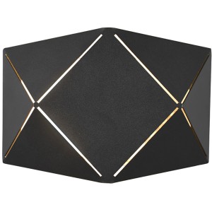 Trio LED Wandleuchte Zandor Schwarz matt 130 mm x 180 mm x 60 mm
