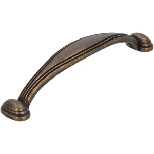 Siro Möbelgriff 2262 aus Metall in Messing Antik Optik, Lochabstand 96 mm.