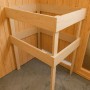 Karibu Sauna Leona: Holzrahmen für Dachkranz mit LED-Beleuchtung.