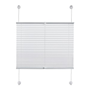 GARDINIA Vacufix Thermo-Plissee 80x210 cm, weiß, mit Saugnäpfen zur bohrfreien Montage. Verstellbares Faltrollo.