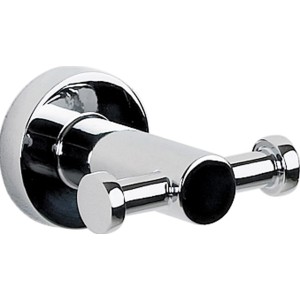 Spirella Atlantic Doppel-Wandhaken aus Chrom, ideal für Bad und Küche zur platzsparenden Aufbewahrung.