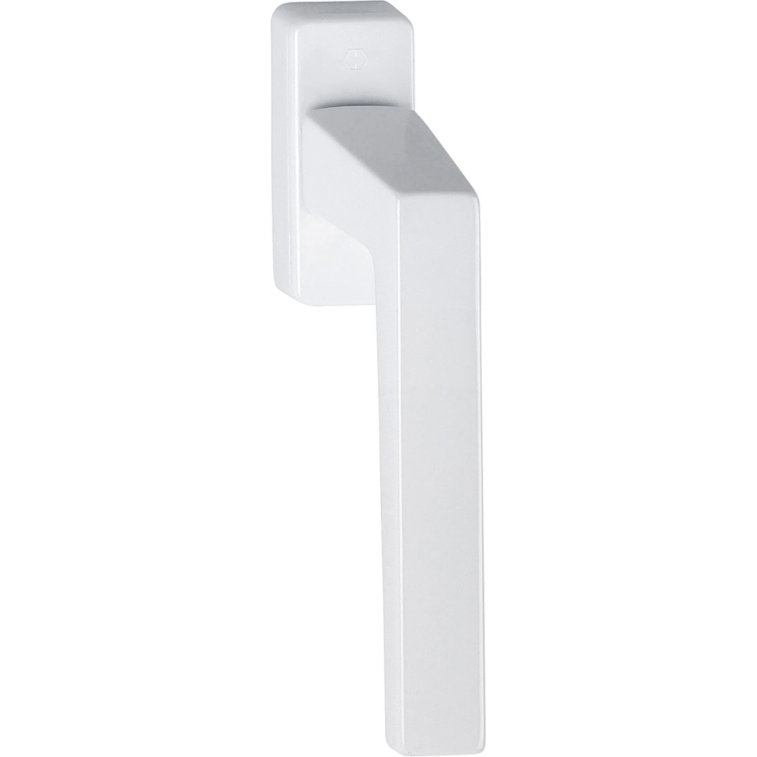 Weißer AnsaPro Fenstergriff aus Aluminium für Dreh-Kipp-Fenster.