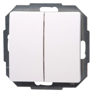 Kopp Serienschalter Paris, arktisweiß, für Unterputzmontage.