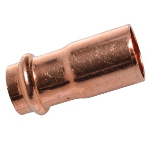 Kirchhoff CU-Reduziernippel, 18 mm x 15 mm, aus Kupfer für Pressfittings.