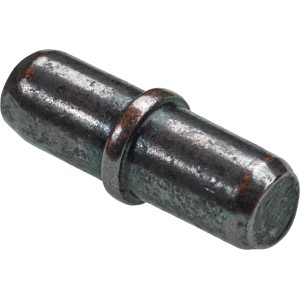 Hettich Bodenträger Duplo, Ø 5 mm, Stahl brüniert, für Regalböden, Nahaufnahme.