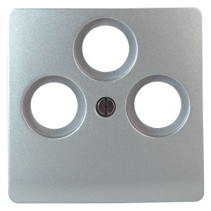 Kopp SAT-Antennenabdeckung Paris in Silber für TV/RF/SAT Antennensteckdosen.