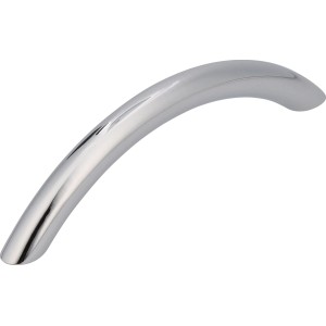 Glänzender, verchromter Möbelgriff Siro 908 aus Metall, Lochabstand 96 mm.