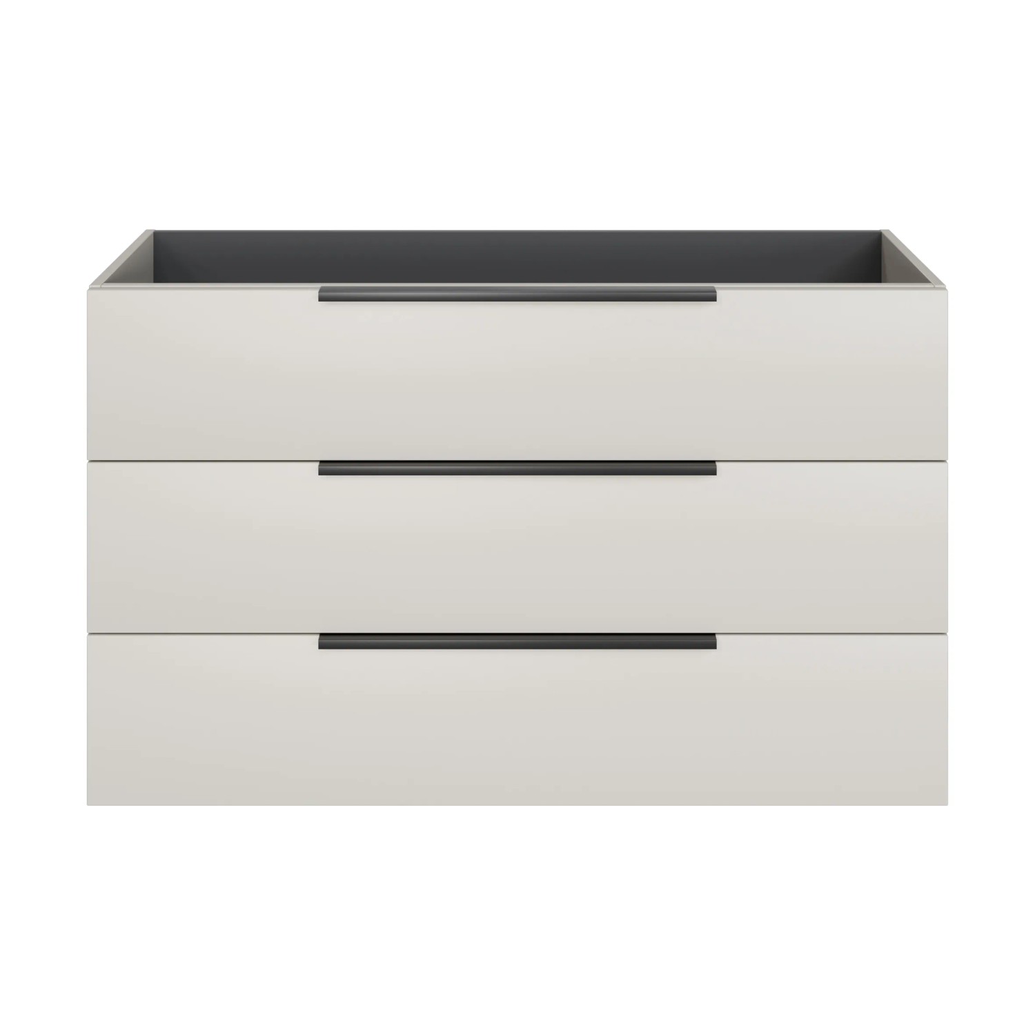 Pelipal Waschbeckenunterschrank Quantum 07, 120 cm, Kaschmir Matt, mit 3 Auszügen.