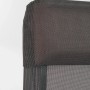 Detailaufnahme der anthrazitfarbenen Yes Hochliege Cayo, Fokus auf Textilbezug und Kopfkissen.