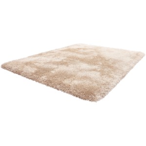 Kayoom Hochflorteppich Cosy 210 in Champagner, 200x290 cm. Weicher, handgemachter Teppich.