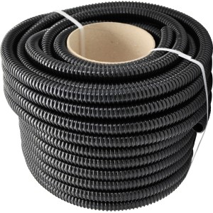Schwarzer Fitt Teichschlauch (Ø 19 mm) auf Rolle, flexibel und robust.