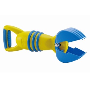 Gelber Hape Sandspielzeug Greifer für Outdoor-Spaß im Sandkasten.