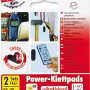 Fix-o-moll Power-Klettpads, 2 Sets selbstklebend, schwarz, 50x20mm. Vielseitig einsetzbar.