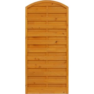Sichtschutzzaun Element München, Pinienfarben, 180x90cm, aus Kiefernholz mit geriffelten Brettern.