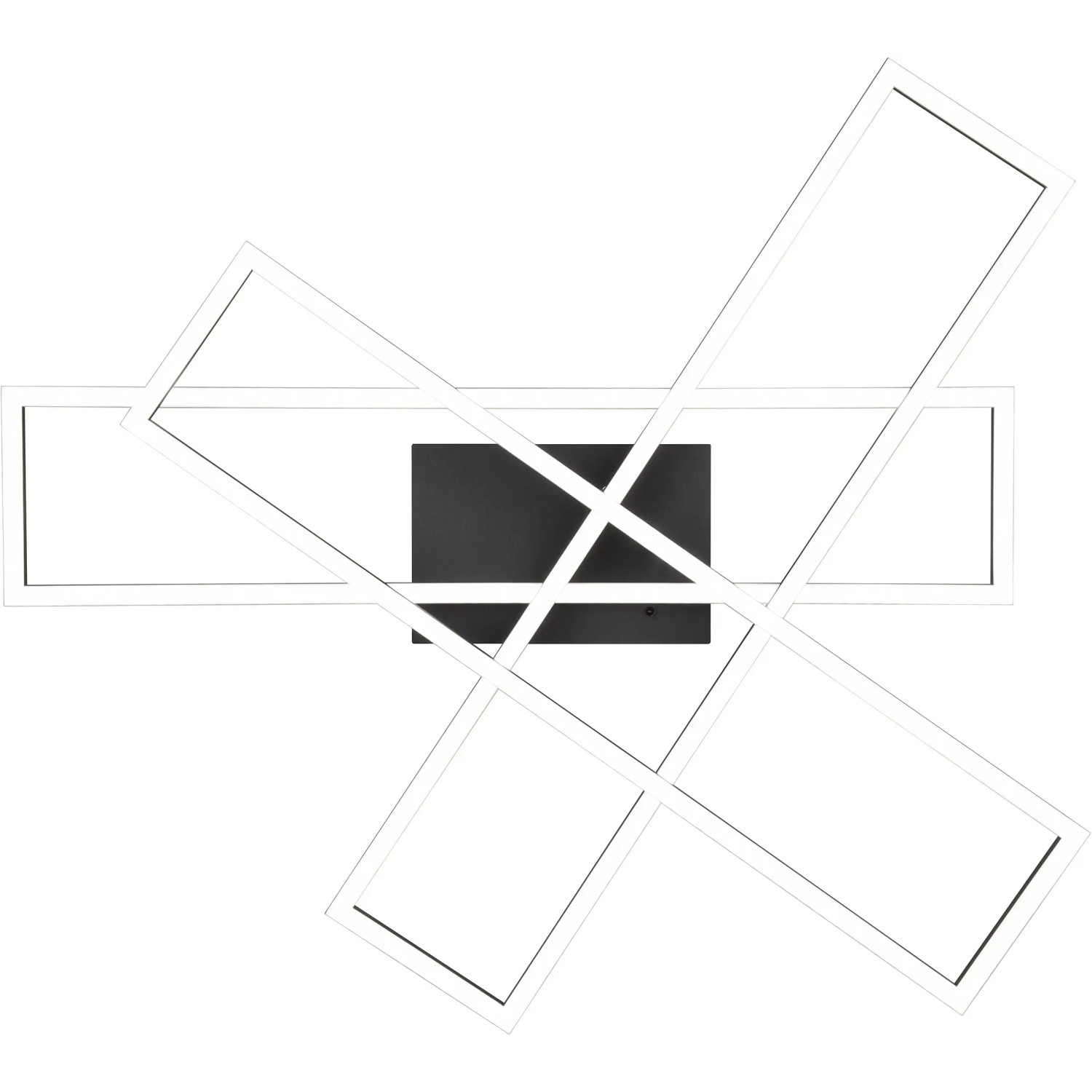 Moderne, schwarze Reality LED Deckenleuchte Corso mit geometrischem Design.