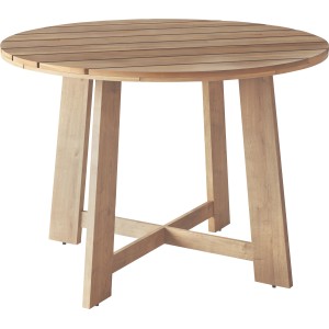 Runder Tanami Gartentisch aus Holz, ideal für Balkon oder Terrasse.
