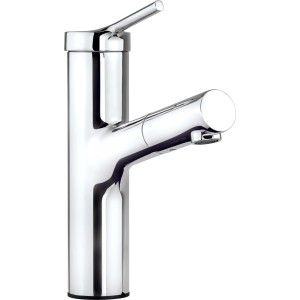 baliv Waschtischarmatur WT-280 Chrom, Einhebelmischer mit Pop-up Ventil und Handbrause.