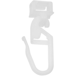 Weißer Mydeco Klick Gleiter für Gardinenstangen, 25er Pack.