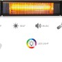 VASNER Appino BEATZZ Infrarot-Heizstrahler 2000W mit Bluetooth Musik-Box, schwarz. Inkl. Fernbedienung.