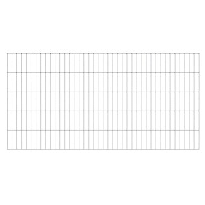 Metallzaun Grund-Set Doppelstabmatte feuerverzinkt z. Einbeton. 140 cm x 10 m