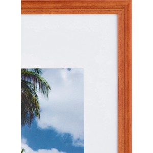 Holzbilderrahmen Erle, gerillt, 21x29,7 cm. Bilderrahmen mit Holzstruktur.