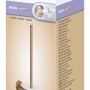 Verpackung der Tesa WC-Bürstengarnitur Moon in Bronze mit Glasbehälter und Bürste.