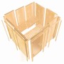 Karibu Sauna Anina 2, naturbelassen, mit Ofen und Kranz, aus Massivholz/Elementbauweise.