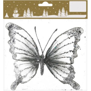 Schmetterling mit Clip aus Papier mit Glitter
