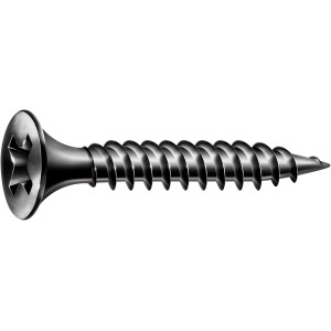 Gix A Trompetenkopfschraube, 3,9x25mm, schwarz phosphatiert, für Gipskarton auf Metall.