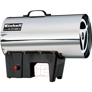 Einhell Akku-Heißluftgenerator GE-HG 18/370 Niro Li-Solo: Gasheizer aus Edelstahl mit Tragegriff.