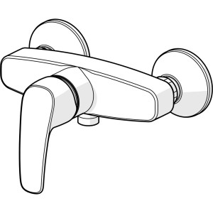 Hansa Pinto Duscharmatur, Einhebelmischer, Chrom, für die Wandmontage im Badezimmer.