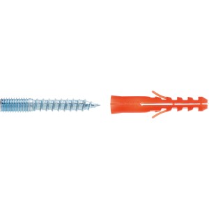 Stockschraube M8 x 50 mm mit Dübel 10 Stück