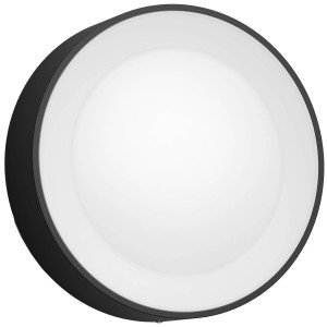 Schwarze Philips Hue Daylo Wandleuchte mit weißem Licht, 1050 lm.
