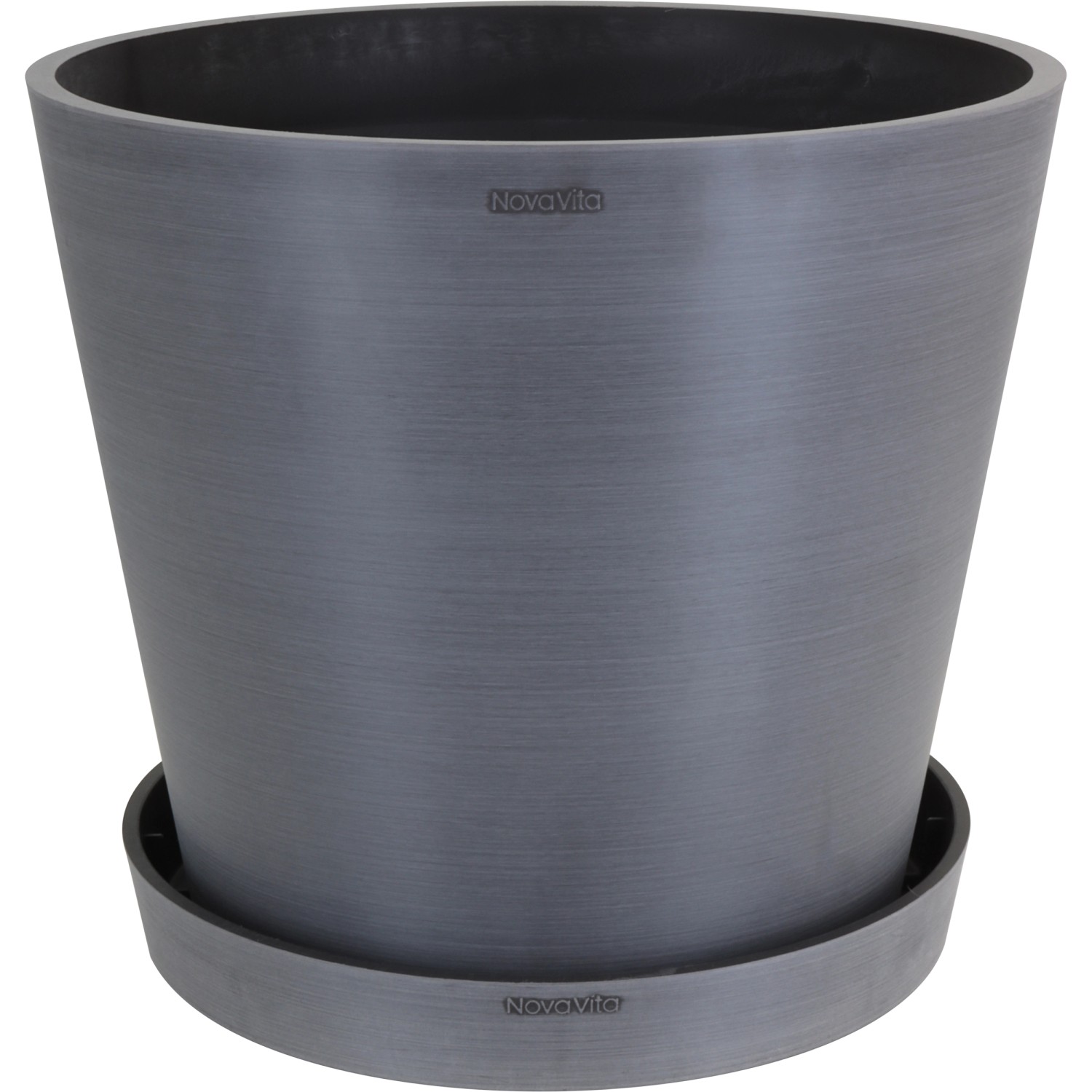 A.H.G. Übertopf Leonardo Rund Konisch Warmes Grau 40 cm x 34 cm kaufen