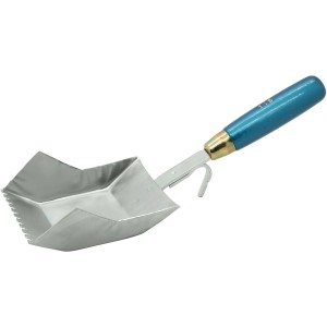 Jung Henkelmann Klebekelle, 115mm, für Porenbeton, mit blauem Griff und Eimerschlaufe.