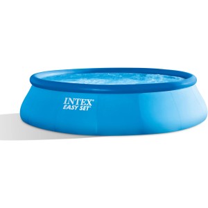 Blauer Intex Easy Set Pool, Ø 457 x 122 cm, runder Quick-Up Pool für den Garten.