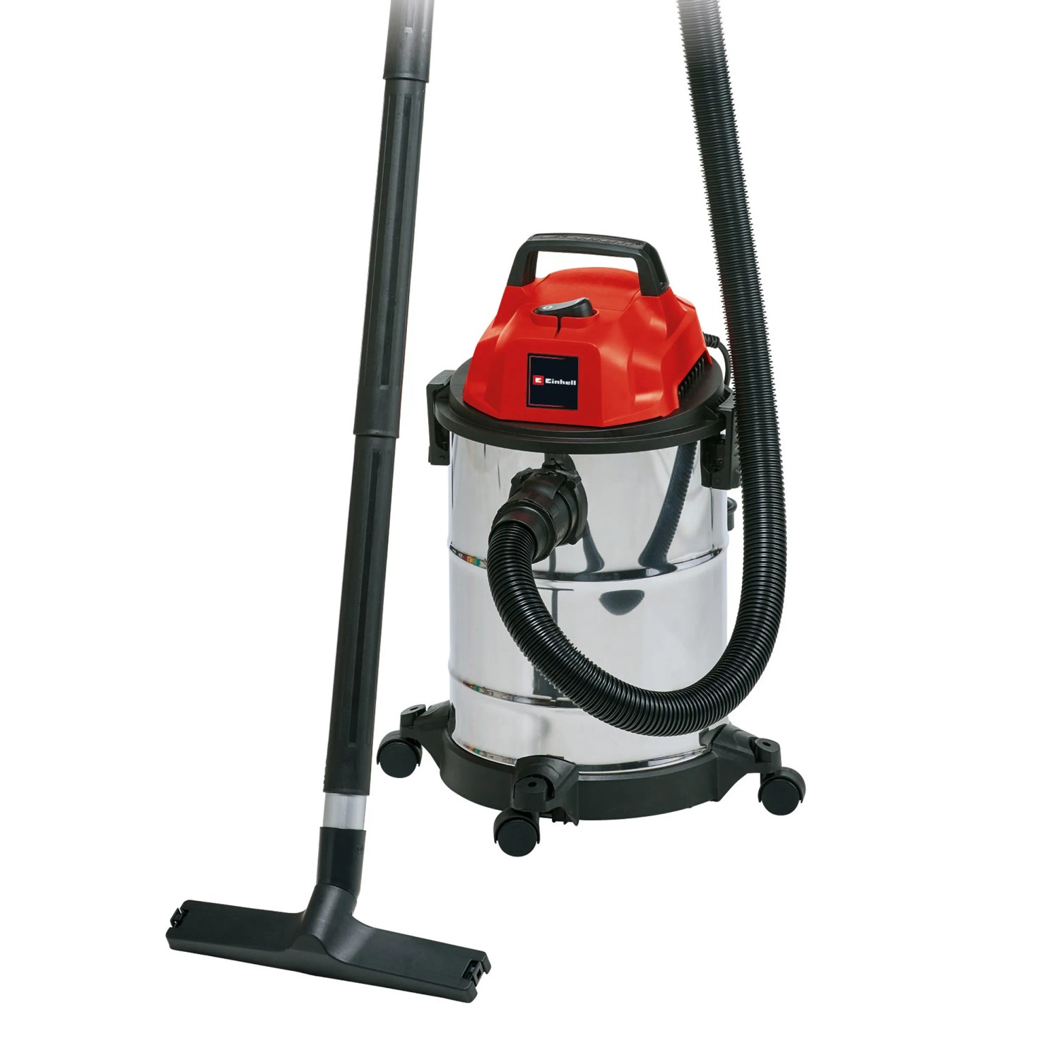 Einhell TC-VC 1820 S Nass-Trockensauger aus Edelstahl mit Zubehör.