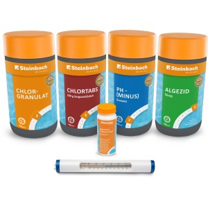 Steinbach Chlor Starter Set mit umfangreicher Poolpflege