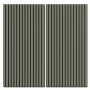 2er Set Akustikpaneele Lino Olive, MDF mit schwarzem Filz, 60x120cm, zur Wand- und Deckenverkleidung.