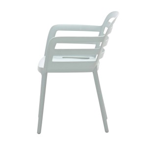 Garten Impressions Kunststoffstuhl Formello in Olive, Seitenansicht. Moderner Gartenstuhl für Terrasse und Balkon.