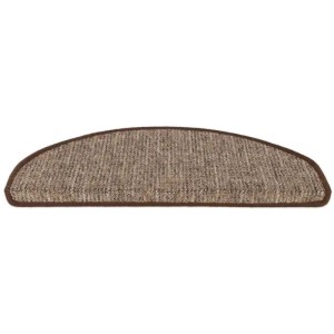 KARAT Stufenmatte Alto Selbstklebend Braun Halbrund 23,5 x 65 cm