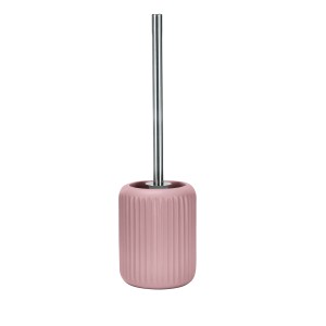 Kleine Wolke Mallow WC-Bürstenhalter in Rouge mit Rillenstruktur.