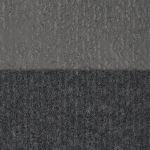 Anthrazitfarbener Teppichboden Mosaik als Meterware mit Schaumrücken, Detailansicht.